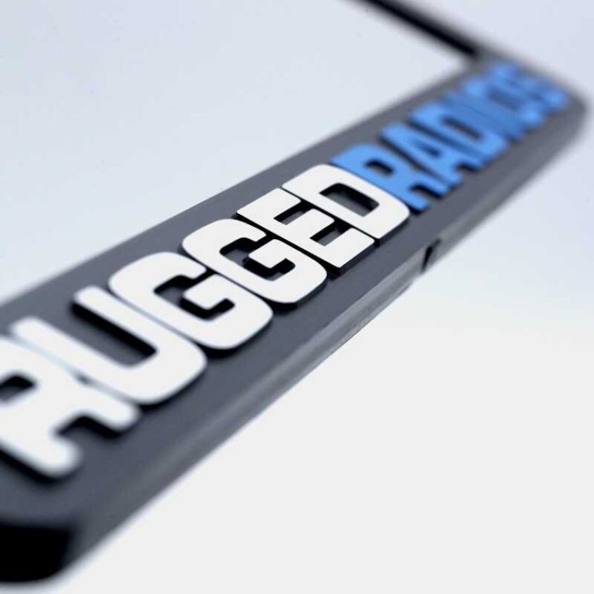Rugged Radios RR-PLATE-MOTO Go Further License Plate Frames for Cars Trucks and Motorcycles Motorcycle