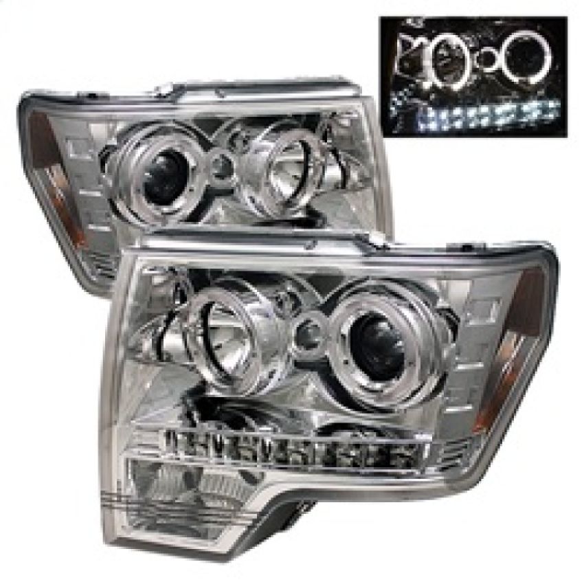 SPYDER 5010247 Projector Headlights - LED Halo - Chrome