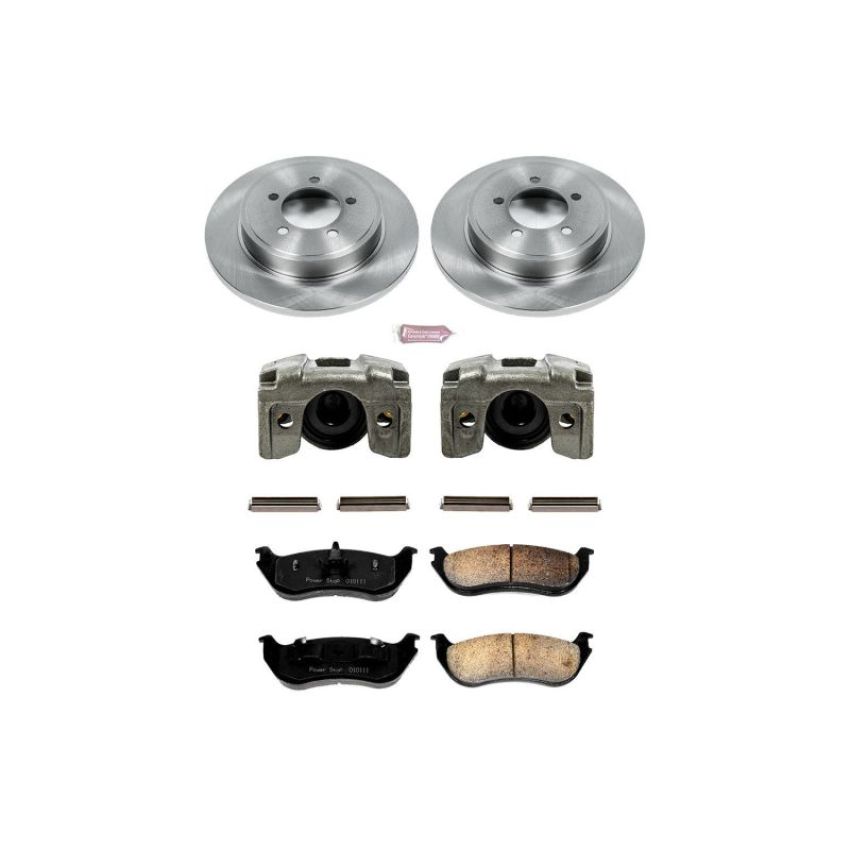 PowerStop KCOE3150 OE Stock Replacement Low-Dust Ceramic Brake Pad, Rotor and Caliper Kit