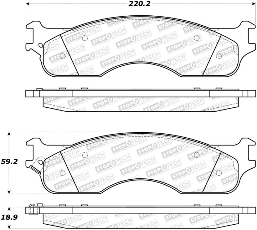 Stoptech 308.10540 Street Brake Pads