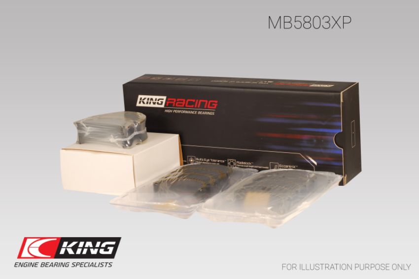 King Engine Bearings MB5803XP0.25 BMW S65B40A (Size +0.25mm) Main Bearing Set