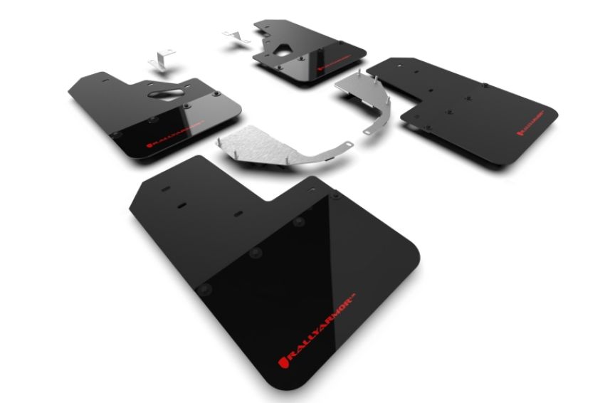 Rally Armor MF85-RR-ST-RD Black Mud Flap/Red Logo