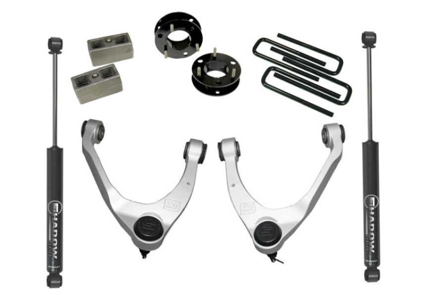 Superlift 3850 07-16 Chevy Silv 1500 2WD 3.5in Lift Kit w/ Cast Steel Control Arms & Rear Shocks
