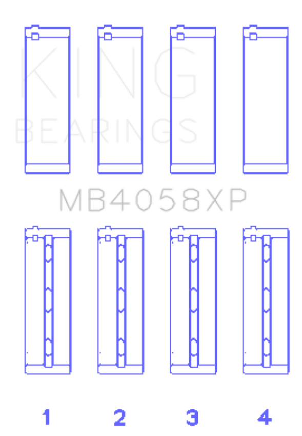 King Nissan VQ35DE (Size STD) Performance Main Bearing Set