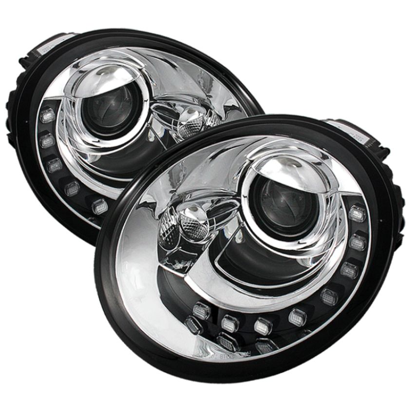 SPYDER 5080554 Projector Headlights - DRL - Chrome