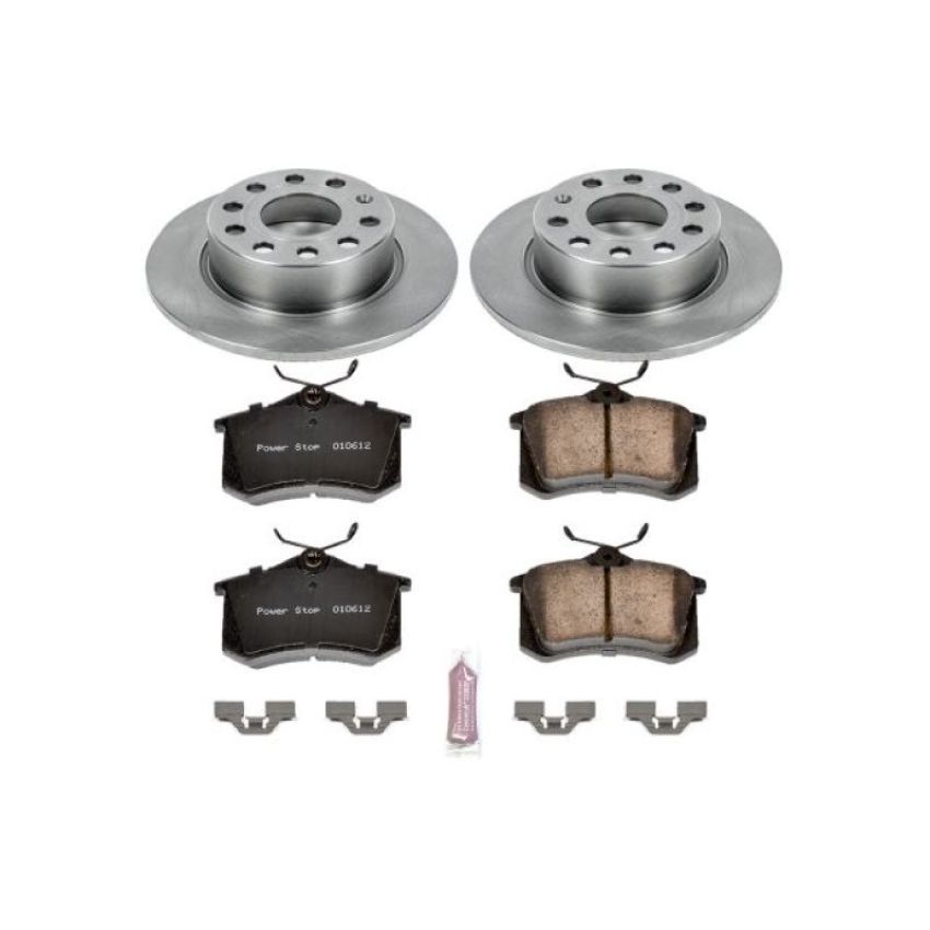 PowerStop KOE5671 OE Stock Replacement Low-Dust Ceramic Brake Pad and Rotor Kit