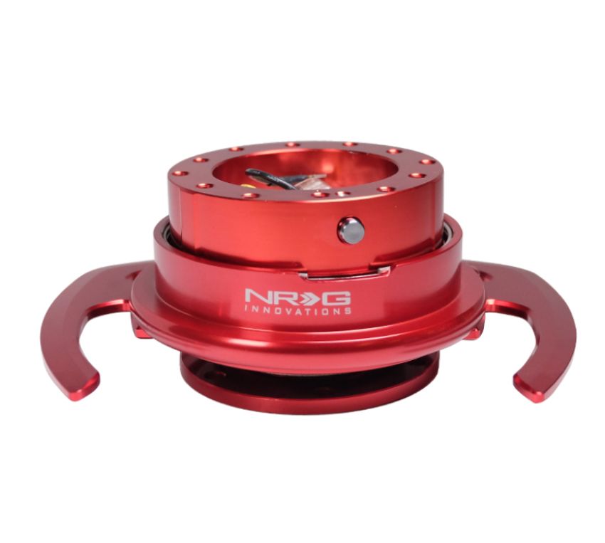 NRG SRK-700RD Quick Release Kit Gen 4.0 - Red Body / Red Ring w/ Handles