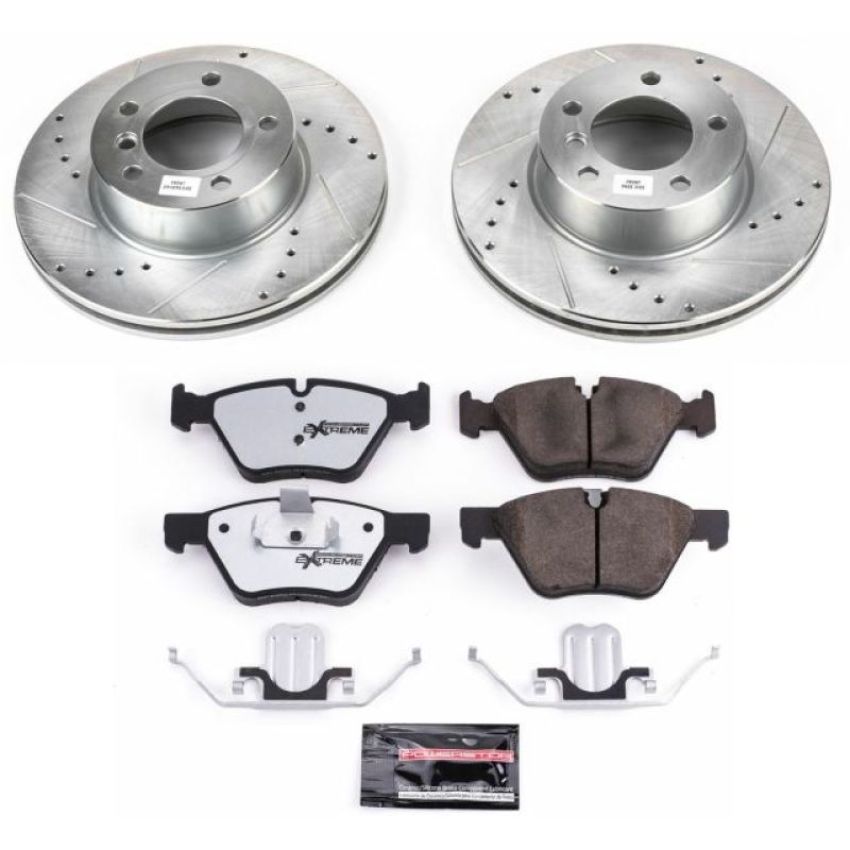 PowerStop K4589-26 Z26 Street Performance Ceramic Brake Pad and Drilled & Slotted Rotor Kit
