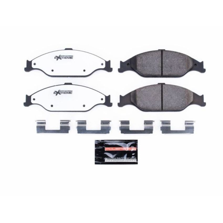 PowerStop Z26-804 PowerStop - Z26 Performance Carbon-Fiber Ceramic Brake Pads with Hardware Kit