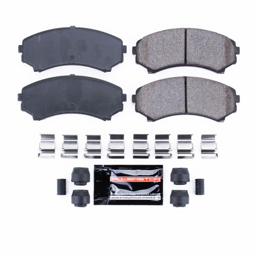 PowerStop Z23-867 PowerStop - Z23 Daily Driver Carbon-Fiber Ceramic Brake Pads with Hardware Kit