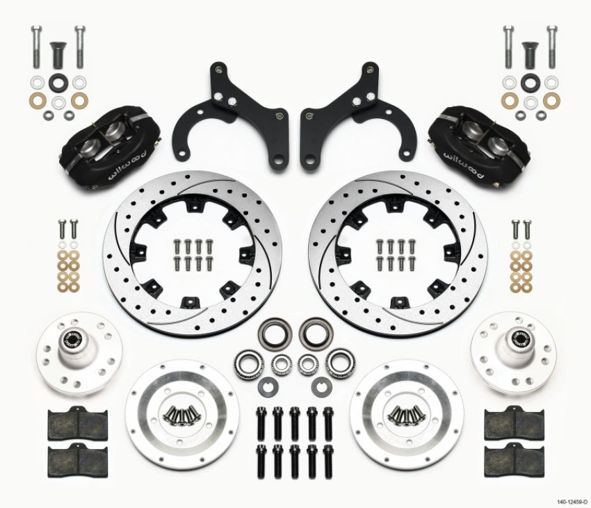 Wilwood 140-12459-D Forged Dynalite Front Kit 12.19in Drilled 59-64 Chevy Impala / 63-64 Corvette