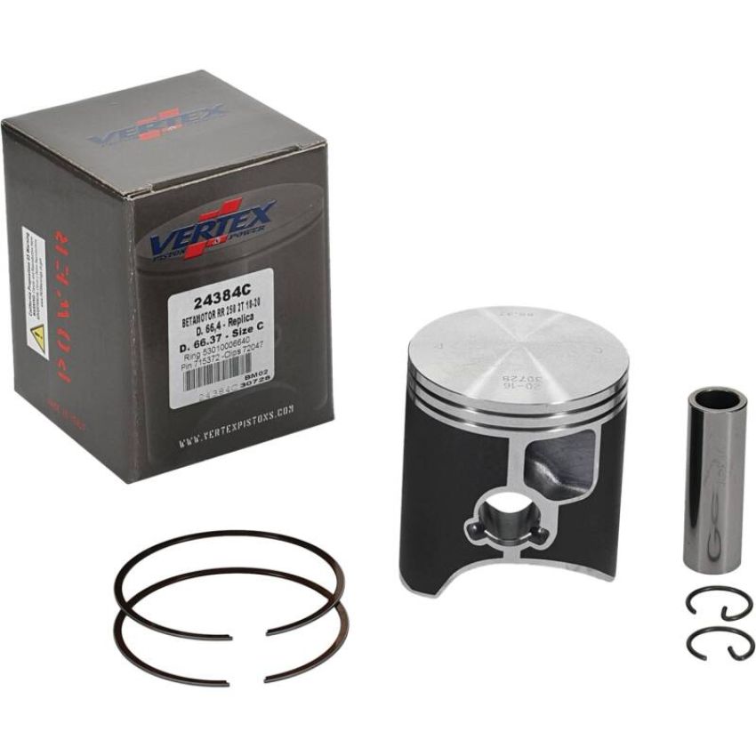 Vertex Pistons 24384C Vertex Piston 18-24 Beta RR 2T 250 250cc Cast Replica Piston Kit