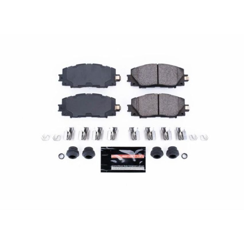 PowerStop Z23-1184 PowerStop - Z23 Daily Driver Carbon-Fiber Ceramic Brake Pads with Hardware Kit