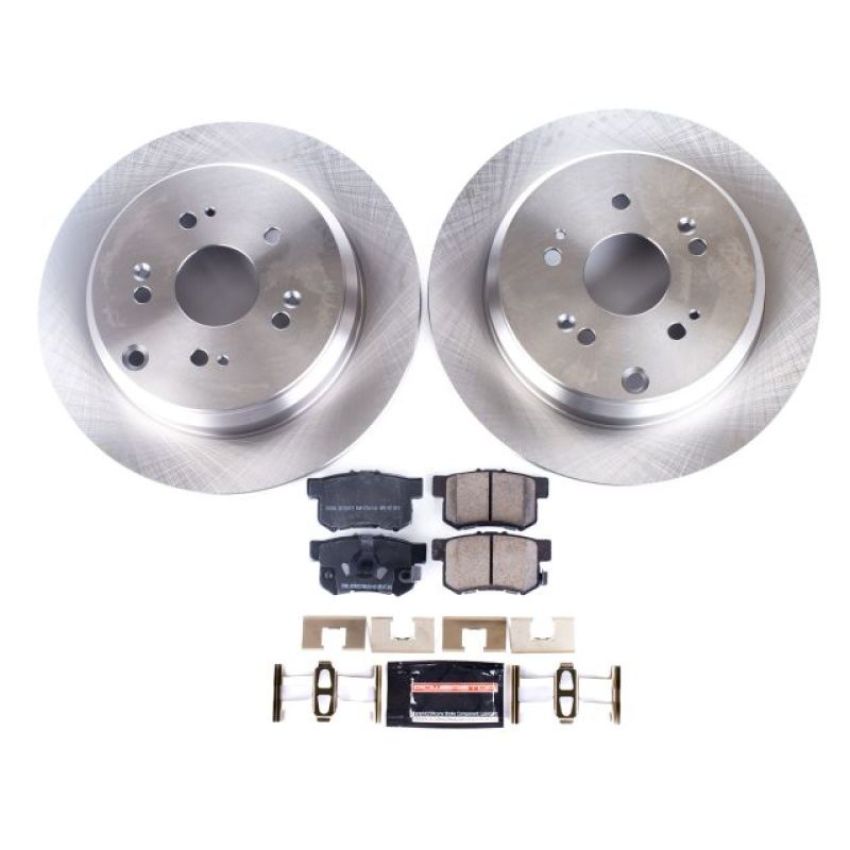 PowerStop KOE206 OE Stock Replacement Low-Dust Ceramic Brake Pad and Rotor Kit