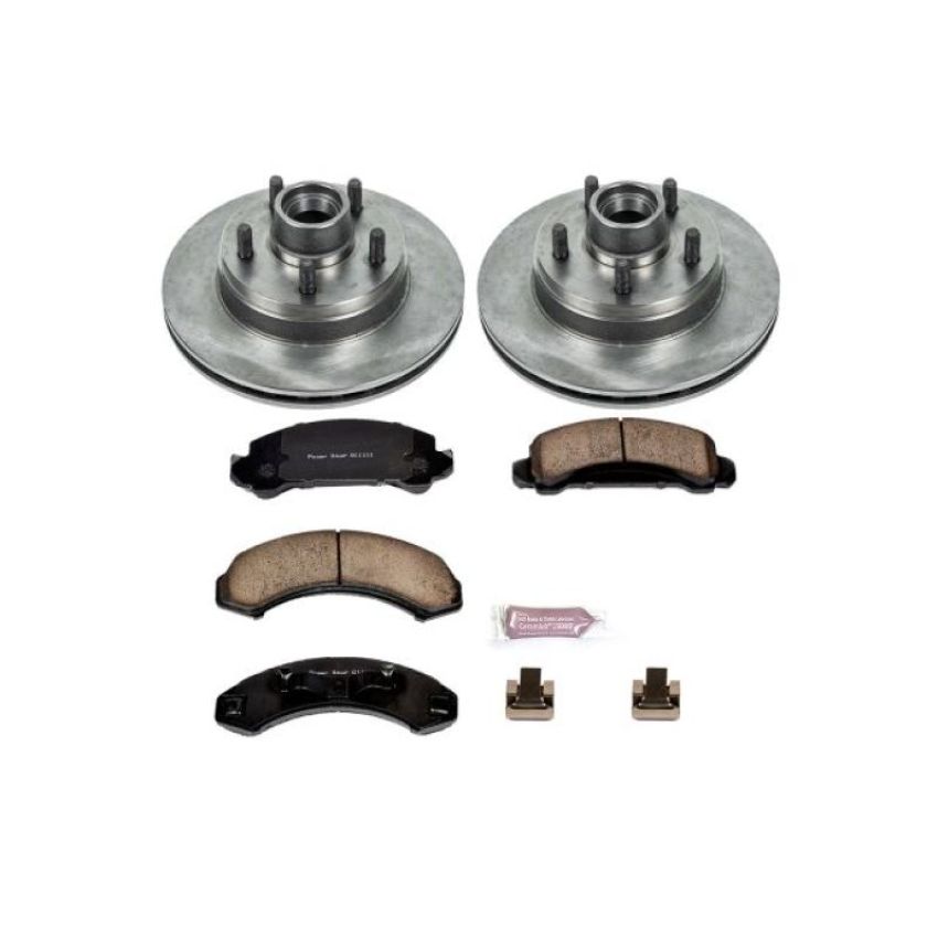 PowerStop KOE4791 OE Stock Replacement Low-Dust Ceramic Brake Pad and Rotor Kit