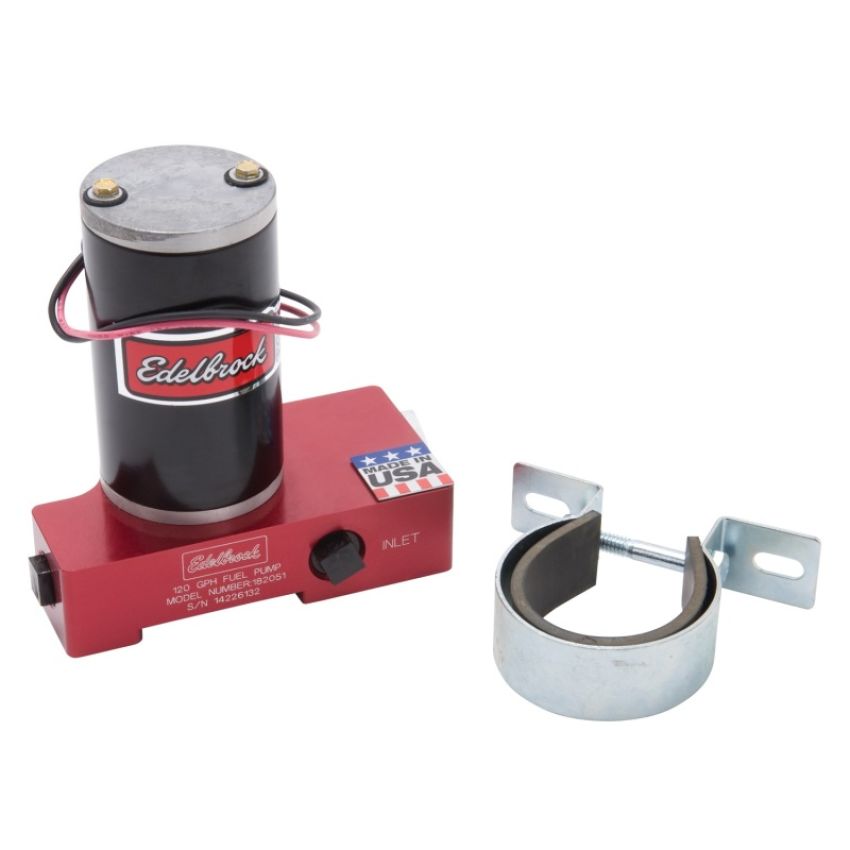 EDELBROCK EDE182051 Carb Electric Fuel Pump 120GPH @ 6.5psi Red