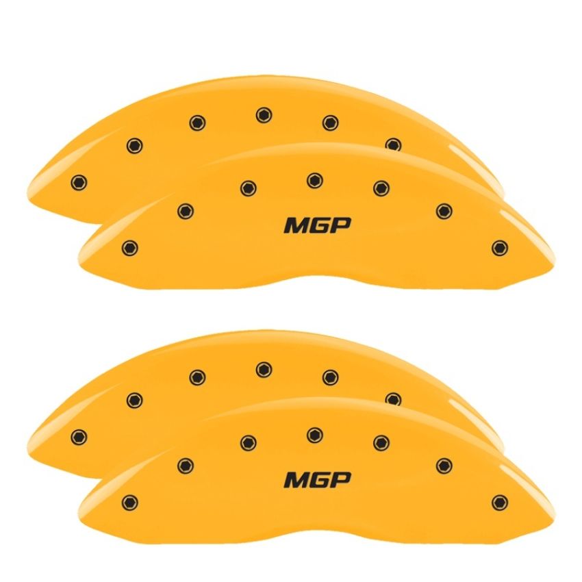 MGP 10120SMGPYL 4 Caliper Covers Engraved Front & Rear  Yellow finish black ch