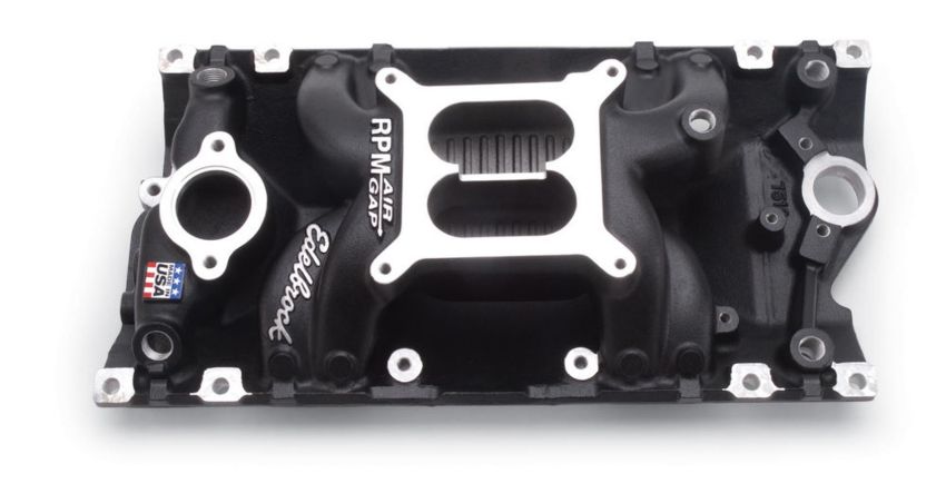 EDELBROCK EDE75163 SBC Performer RPM A/G Manifold - Black