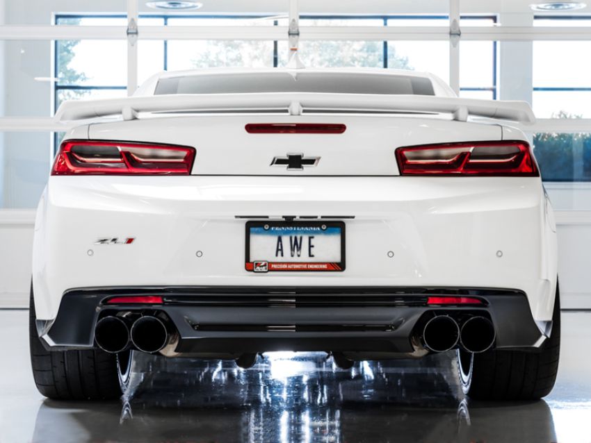 AWE Tuning 3015-43115 16-19 Chevrolet Camaro SS Axle-back Exhaust - Touring Edition (Quad Diamond Black Tips)