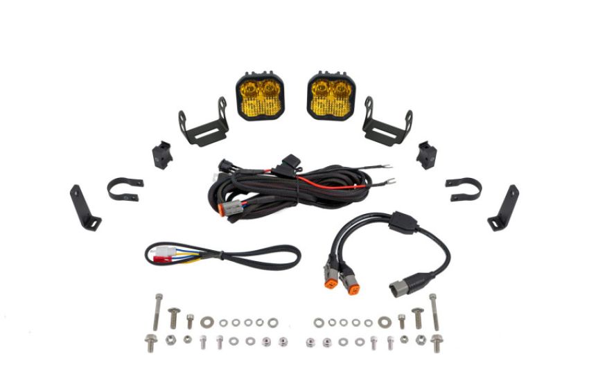 Diode Dynamics DD7658 SS3 LED Bumper 1 1/2 In Roll Bar Kit Sport - Yellow Combo (Pair)