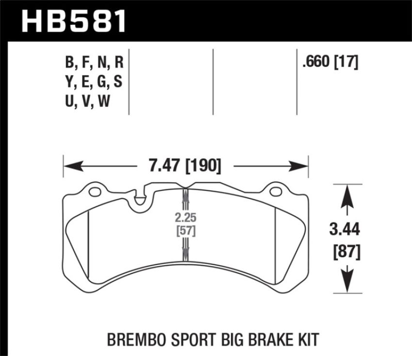 Hawk Performance HB581D.660 ER-1 Disc Brake Pad
