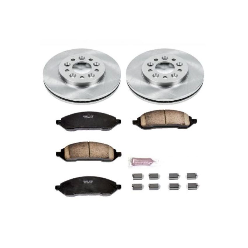 PowerStop KOE3051 OE Stock Replacement Low-Dust Ceramic Brake Pad and Rotor Kit