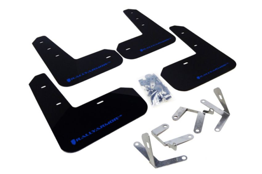 Rally Armor MF23-UR-BLK/BL Black Mud Flap/Blue Logo