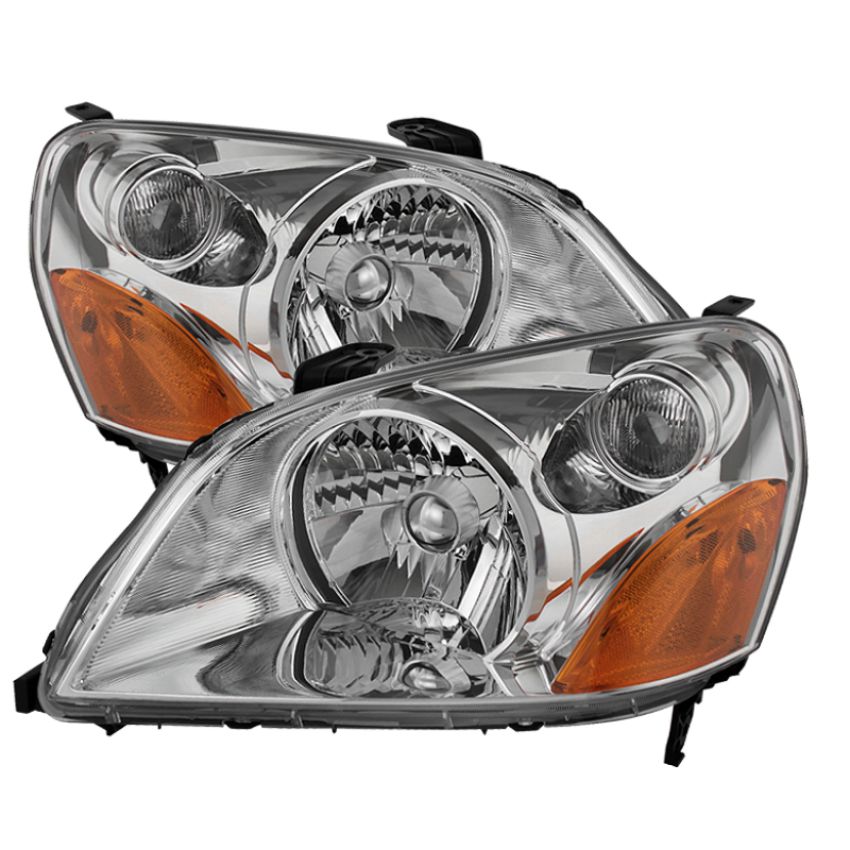 SPYDER 9023705 Xtune Honda Pilot 03-05 Crystal Headlights Chrome HD-JH-HPIL03-AM-C