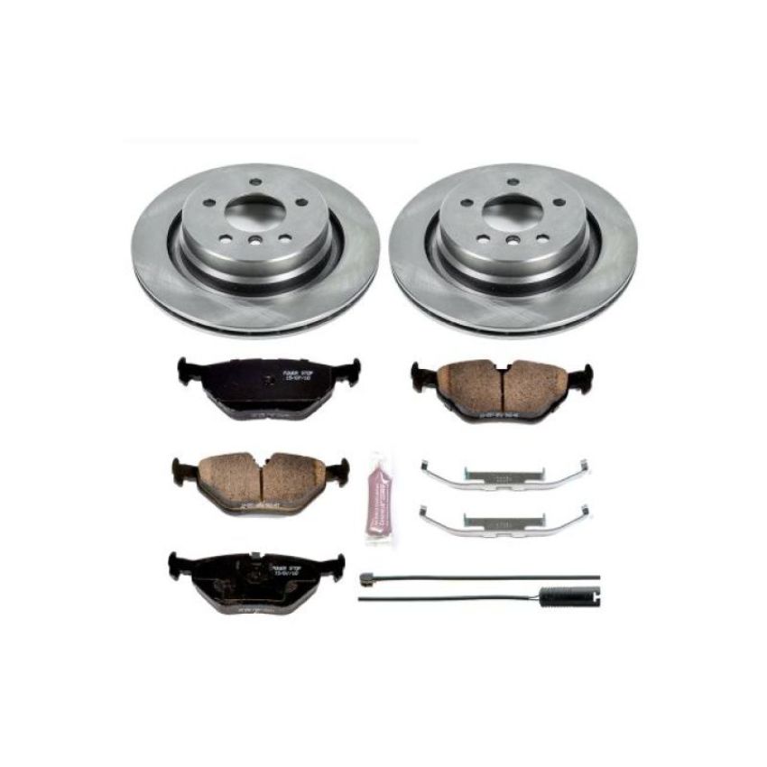PowerStop KOE581 OE Stock Replacement Low-Dust Ceramic Brake Pad and Rotor Kit