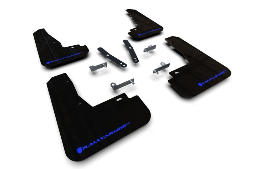 Rally Armor MF91-UR-BLK-BL Black Mud Flap/Blue Logo