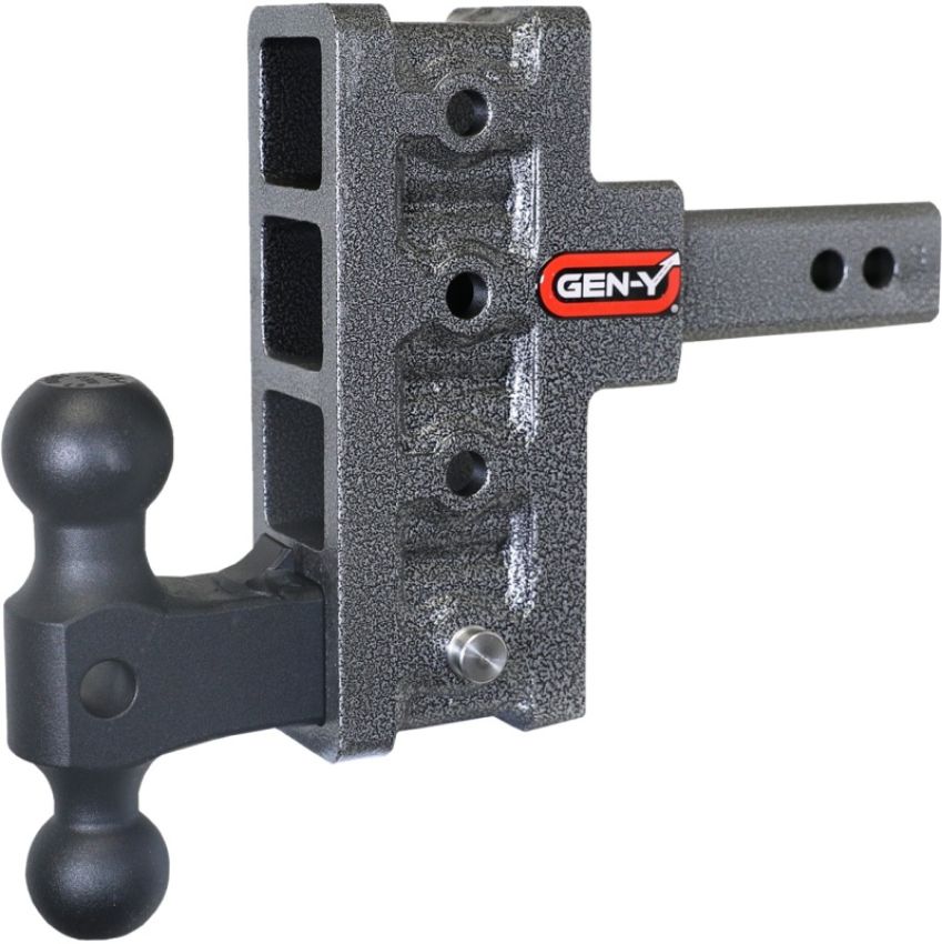 GEN-Y Hitch GH-214 Gen-Y Mega Duty 2in Shank 5in Offset Drop 2K TW 16K Hitch w/GH-051 Dual-Ball