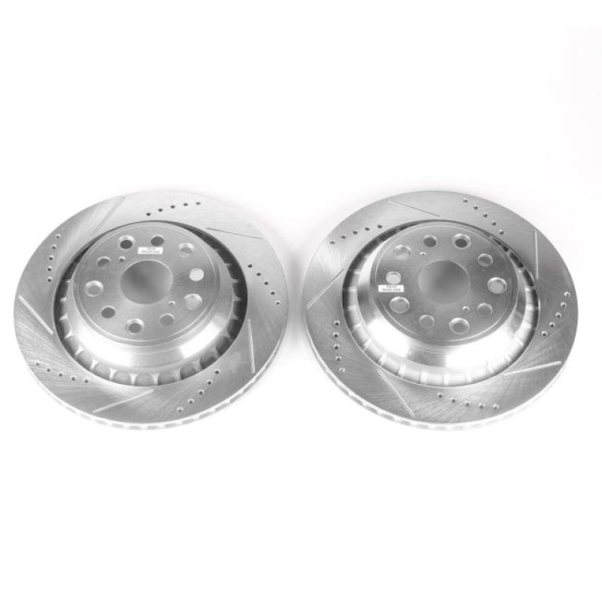PowerStop JBR1352XPR PowerStop Evolution Performance Drilled, Slotted & Plated Brake Rotor Pair