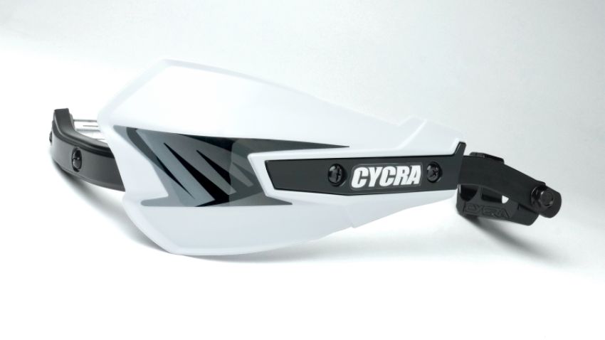 Cycra 1CYC-7801-42 Vortex Hand Guard/w Universal U-Clamps - White