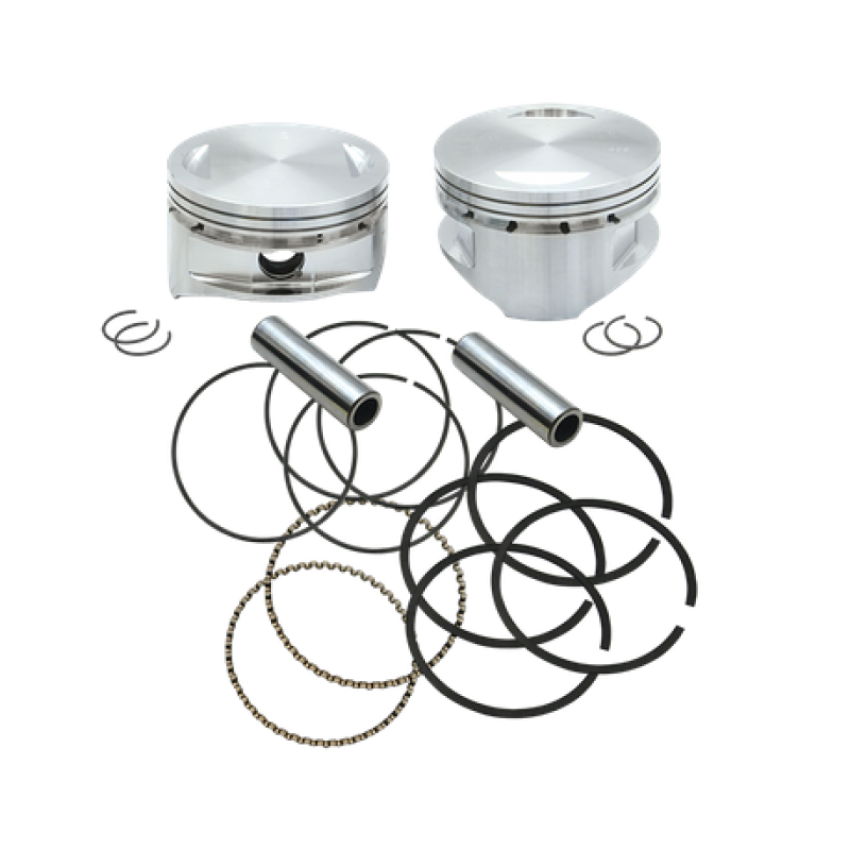 S&S Cycle 92-1421 86-03 XL 4in x 4-5/8in Piston Set - .010in