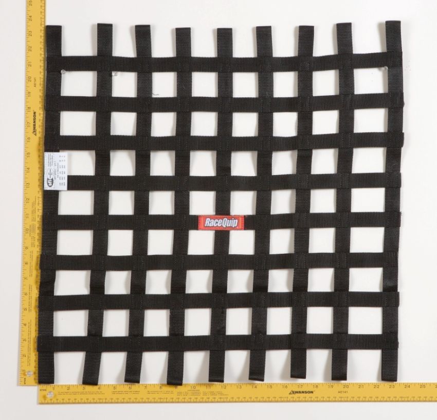 Racequip 726009 Black 24 X 24 SFI Ribbon Net