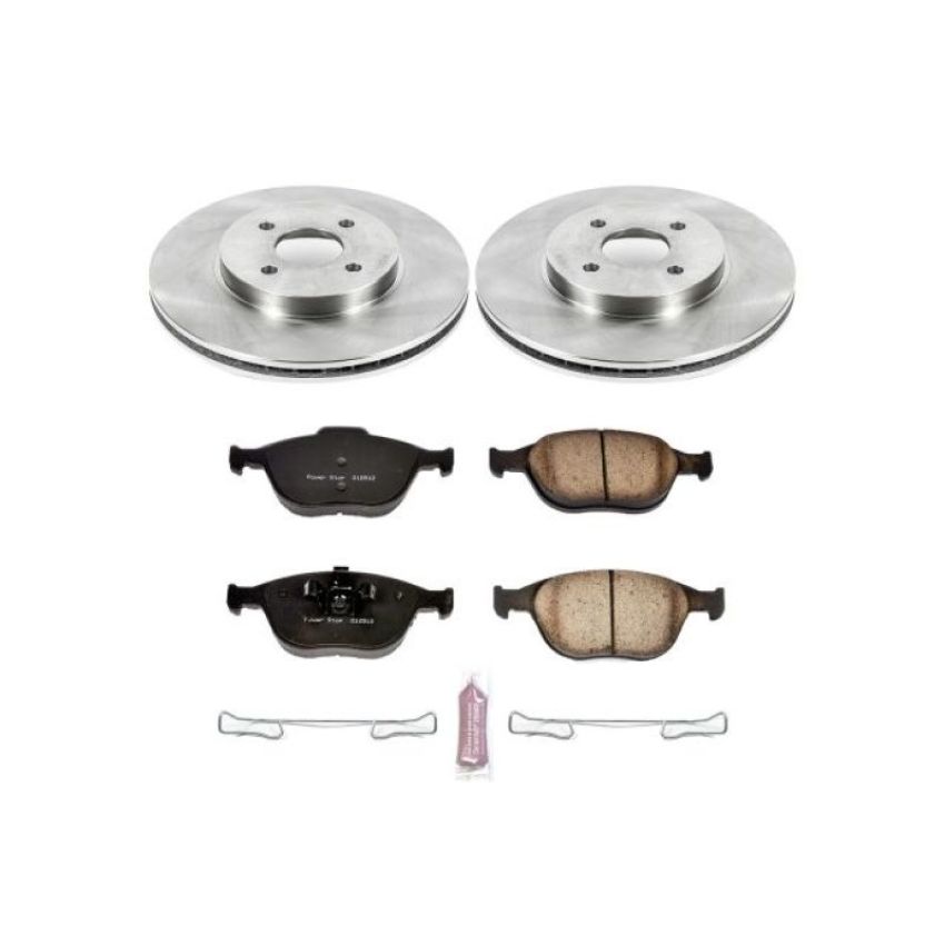 PowerStop KOE5101 OE Stock Replacement Low-Dust Ceramic Brake Pad and Rotor Kit