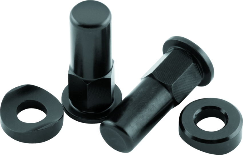 BikeMaster 151628 Rim Lock Nuts (Pair) T6 Aluminum/Black