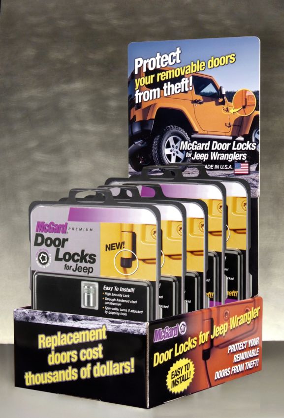 McGard 90225 Jeep Door Lock Counter Display - Incl. (3) Sets of 76060 / (2) Sets of 76057 / (1) Display