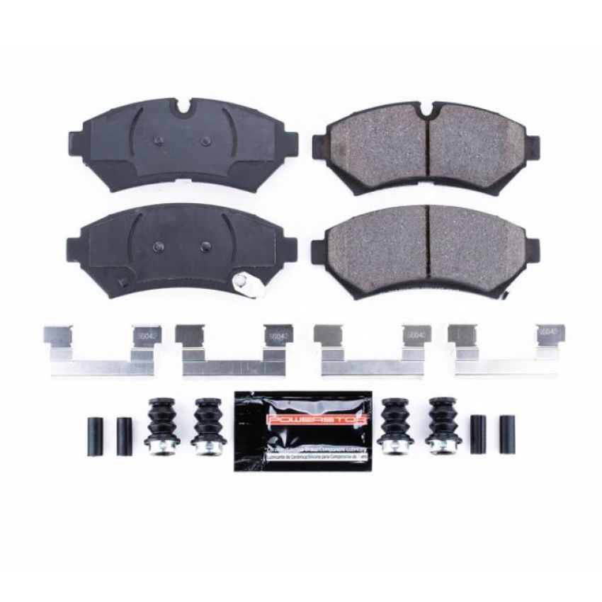 PowerStop Z23-753 PowerStop - Z23 Daily Driver Carbon-Fiber Ceramic Brake Pads with Hardware Kit