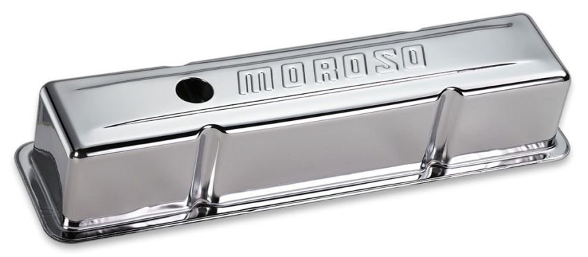 MOROSO MOR68103 Chrome B/E Valve Covers SBC Tall w/Baffle