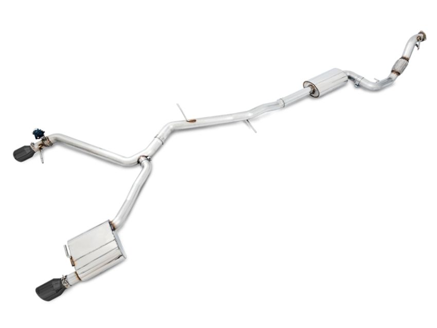 AWE Tuning 3025-33014 Audi B9 A4 SwitchPath Exhaust Dual Outlet - Diamond Black Tips (Includes DP and Remote)