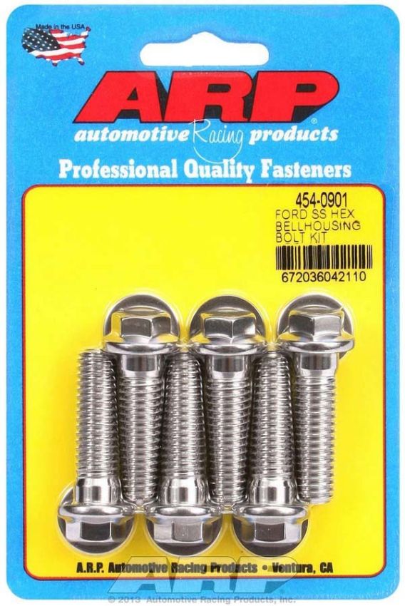 ARP ARP454-0901 S/S Bellhousing Bolt Kit - 6pt. Ford