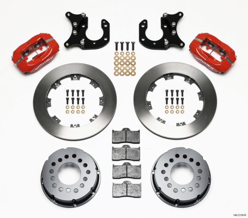 Wilwood 140-2115-R Forged Dynalite P/S Rear Kit Red Big Ford 2.36in Offset