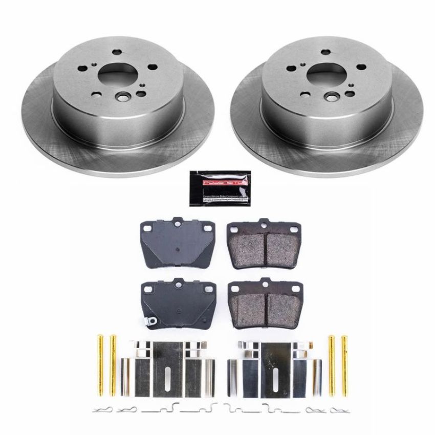 PowerStop KOE3028 OE Stock Replacement Low-Dust Ceramic Brake Pad and Rotor Kit