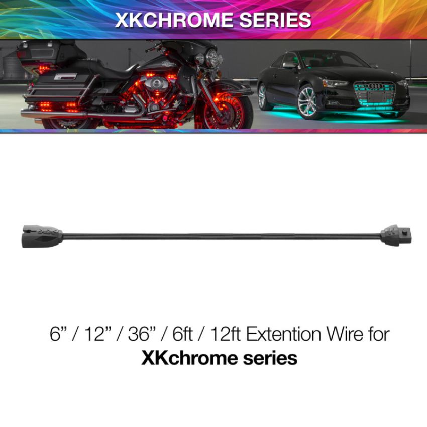 XKGLOW XK-4P-WIRE-6 XK Glow 6 Inch - 4 Pin Extension Wire for XKchrome & 7 Color Series
