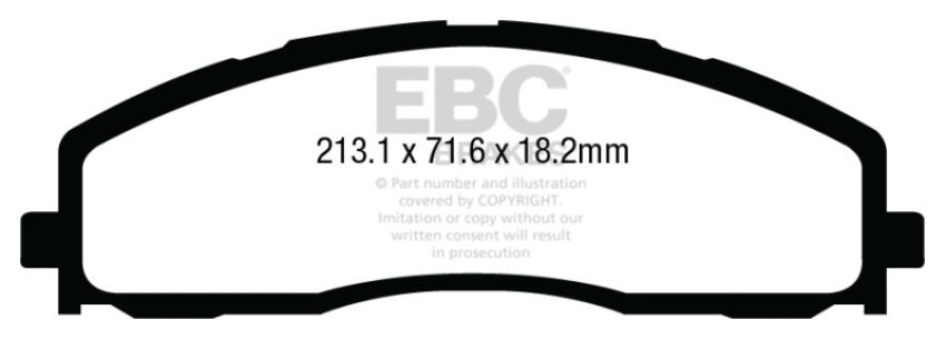 EBC Brakes DP63015 6000 Series Greenstuff Truck/SUV Brakes Disc Pads
