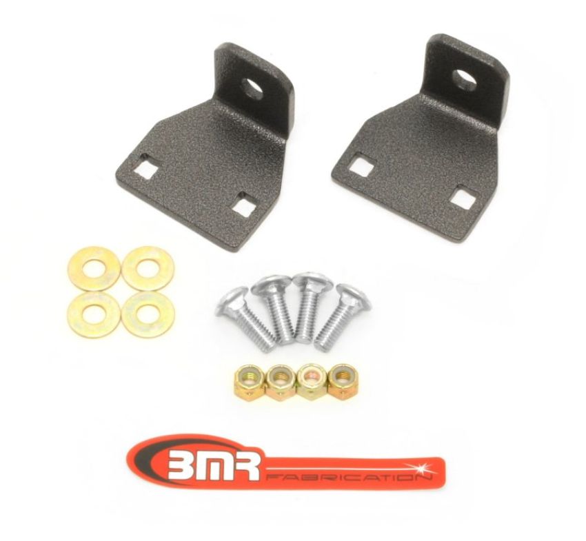 BMR Suspension ELK009H BMR 10-11 5th Gen Camaro Rear Lower Control Arm End Link Mounting Brace - Black Hammertone