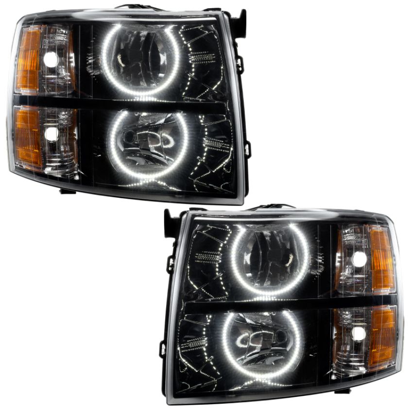 Oracle Lighting 7105-001 SMD Pre-Assembled Headlights, Black, Round Style, White