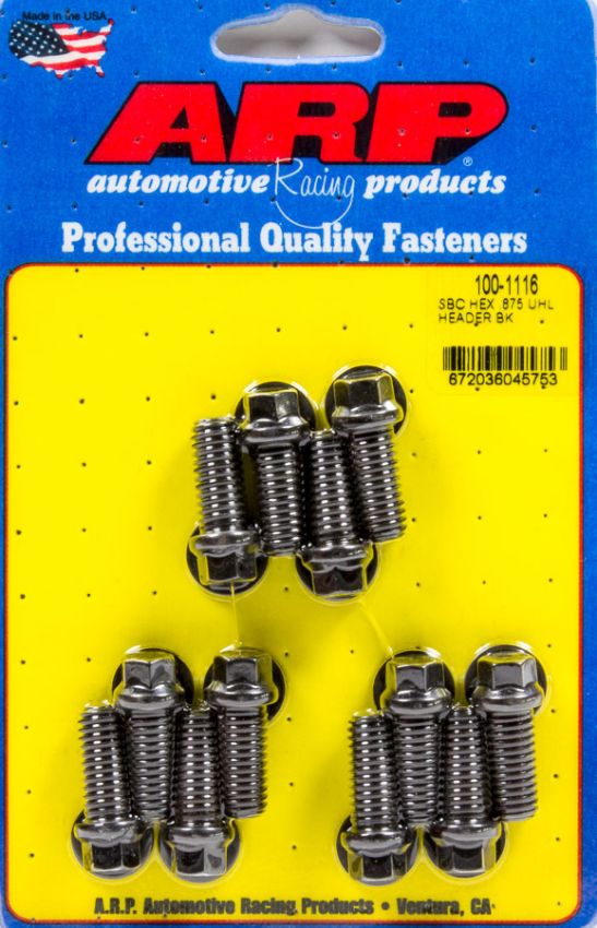 ARP ARP100-1116 Header Bolt Kit - 6pt. 3/8 x .875 UHL (12)