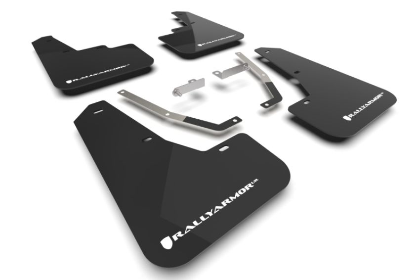 Rally Armor MF106-UR-BLK-WH Black Mud Flap/White Logo